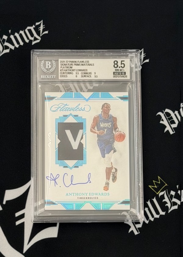 Anthony Edwards Panini Flawless Signature Prime Materials Platinum BGS 8.5