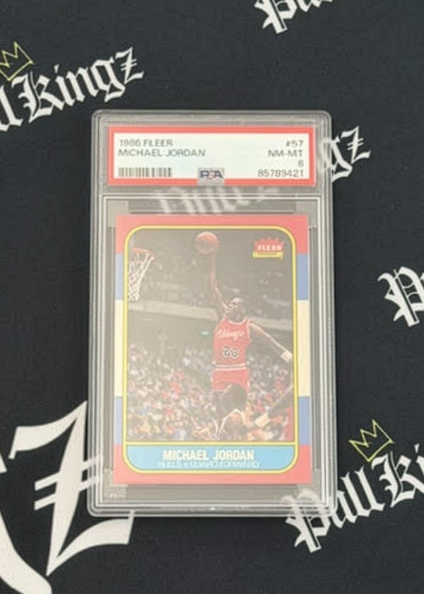 Michael Jordan 1986 Fleer #57 rookie PSA 8