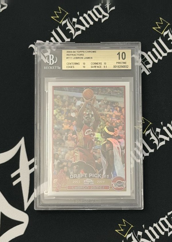 LeBron James 2003-04 Topps Chrome Refractor rookie BGS 10 Pristine