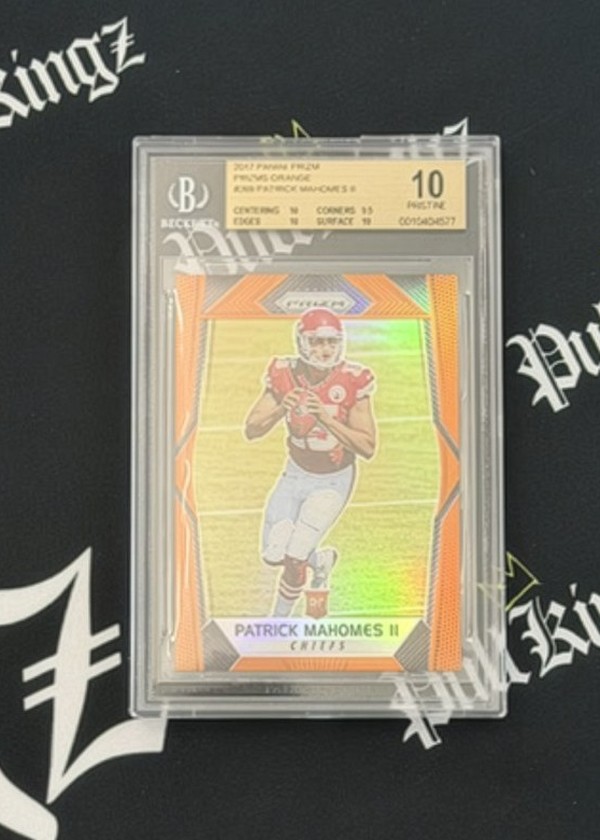 Patrick Mahomes II 2017 Panini Prizm Prizms Orange BGS 10 Pristine