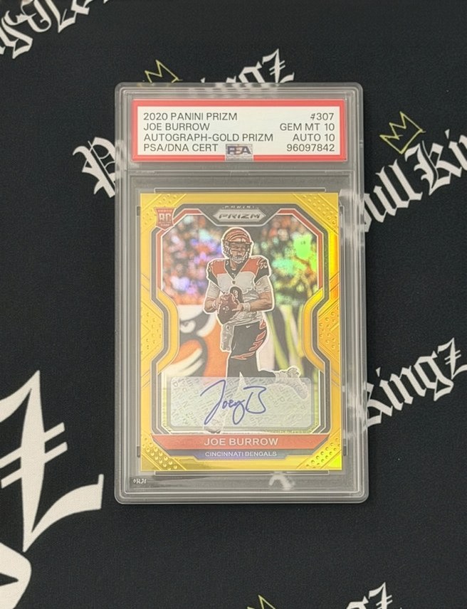 Joe Burrow 2020 Panini Prizm Gold Prizm rookie autograph PSA 10 Auto 10