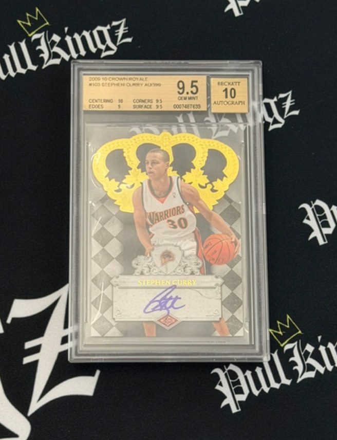 Stephen Curry 2009-10 Crown Royale rookie autograph BGS 9.5 Auto 10